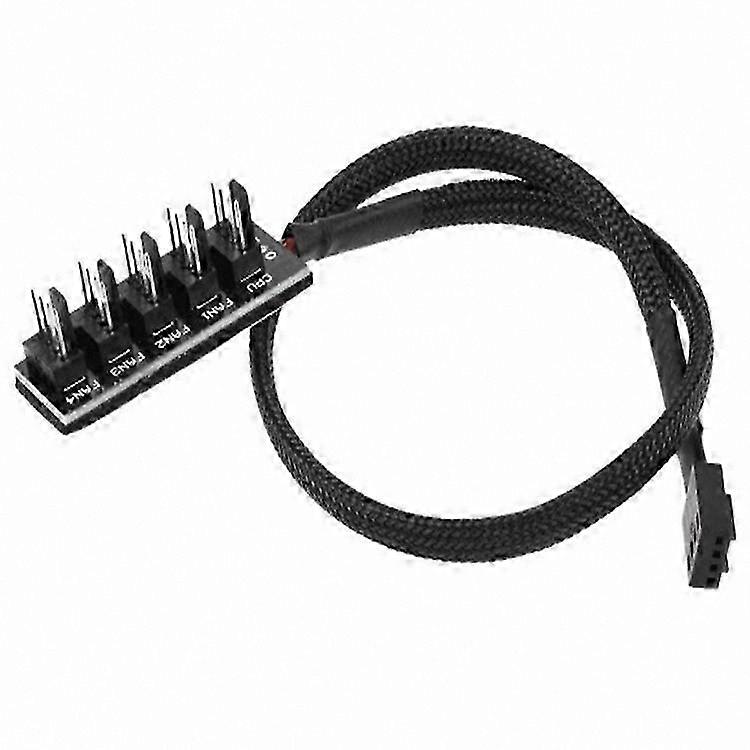 4-Pin PWM Fan Hub Adapter for CPU Cooling System Power Splitter Cable