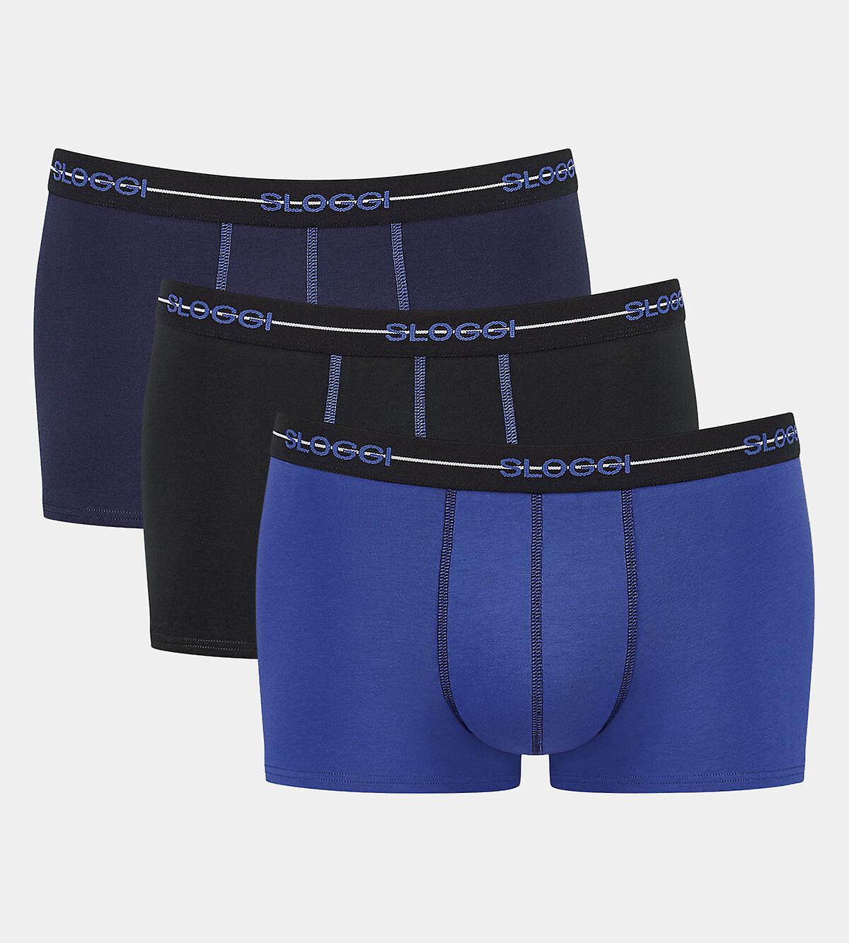 Sloggi Uomo 3 Pack Start Hipster - Blu/nero/cobalto