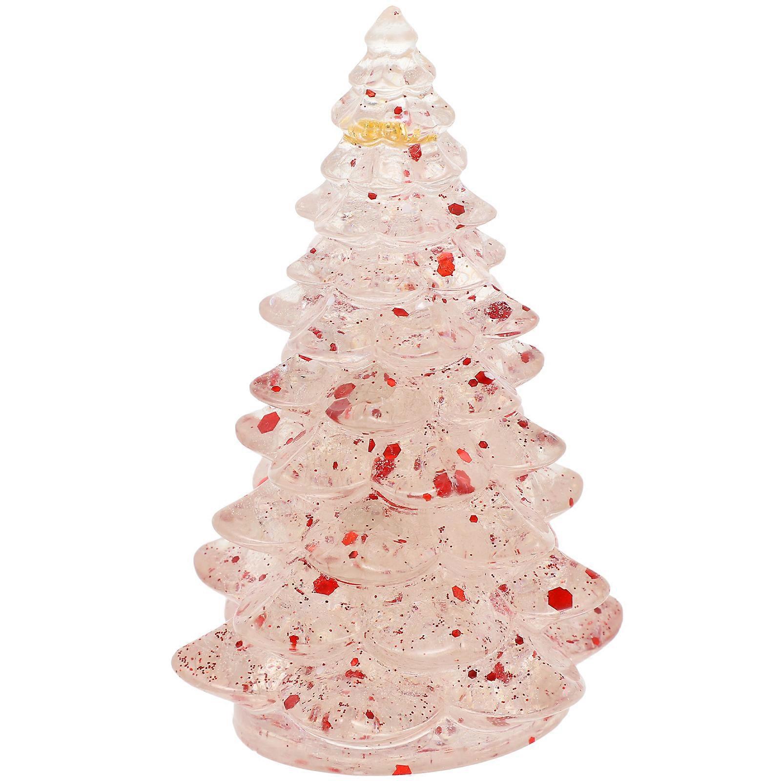 Christmas Tree Figurine Decorative Miniature Ornament For Home Decoration Made Of Synthetic Resin 1Pack