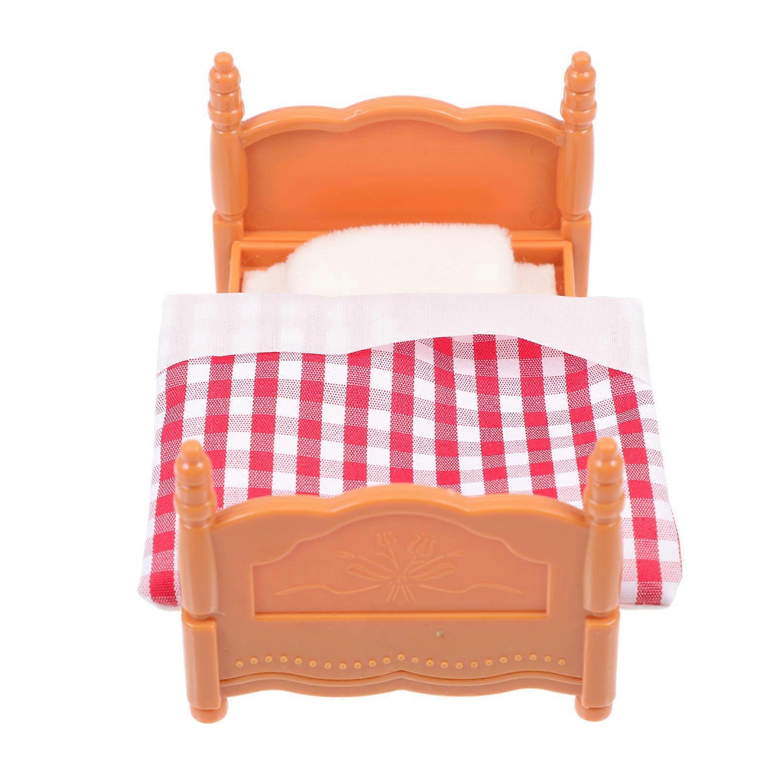1 Set Lightweight Mini House Decor Adorable Mini Bed Ornament