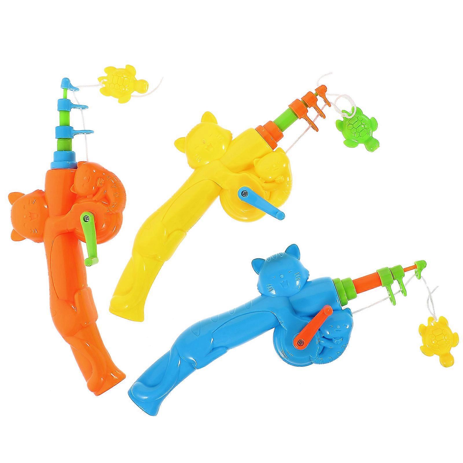 Telescopic Fishing Pole 3Set Multifunctional Fun Plastic Fishing Rod Ideal For Interactive Parent-Child Bonding