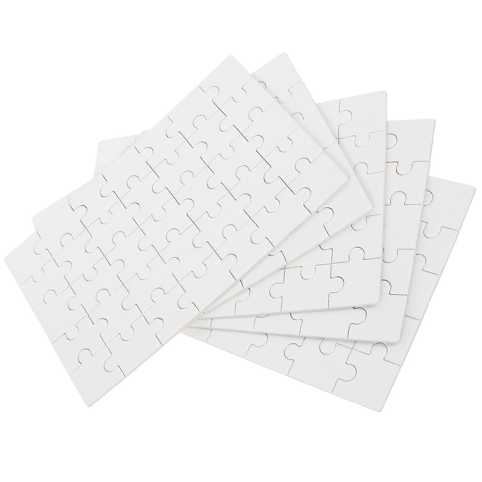 Sublimation Puzzles Blanks For Personalization Projects 15X10CM White Color Rectangular Pieces DIY 5 Sets