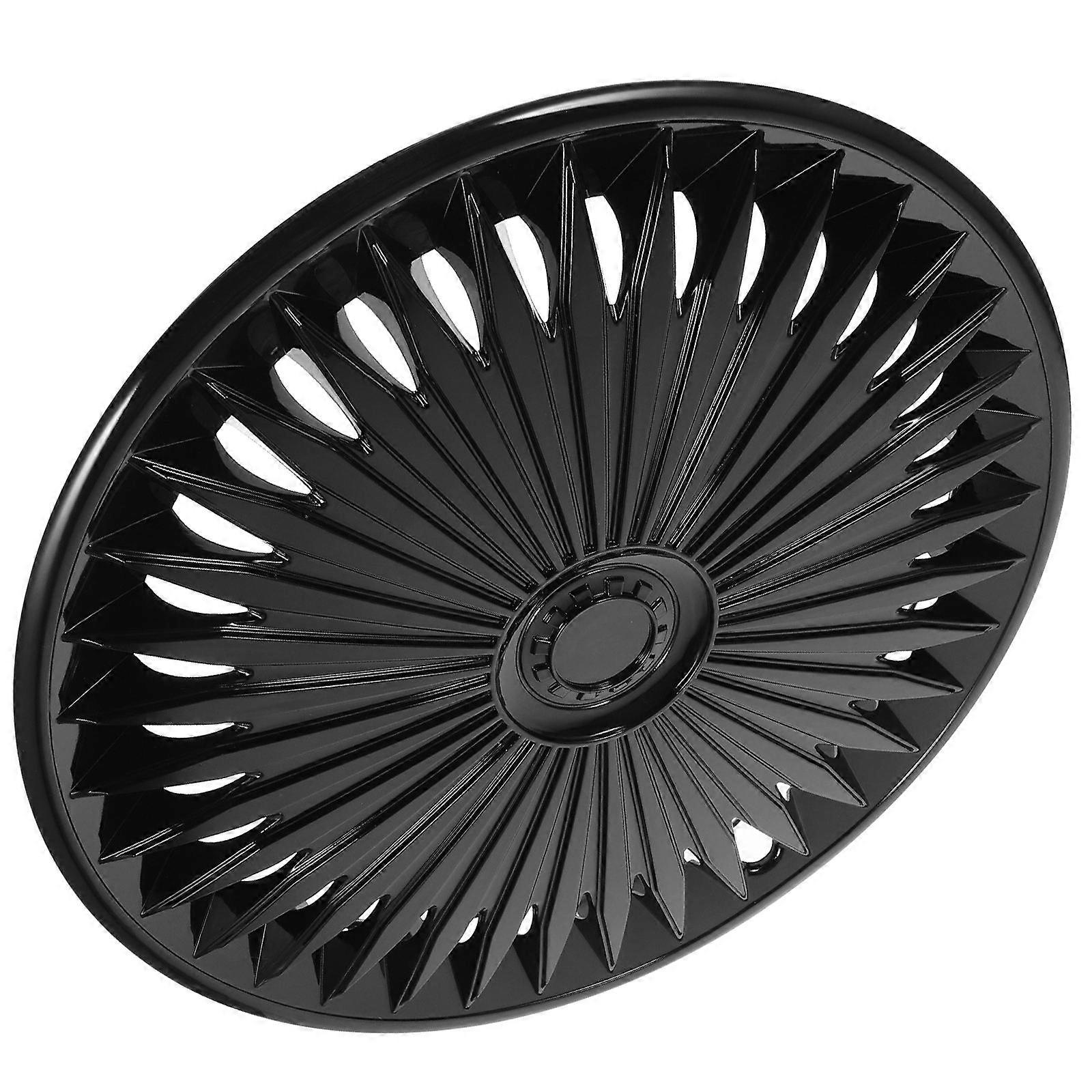 Black Car Hub Cover Made of PP Material for Car Use Simple Design Easy to Install 6 Inch