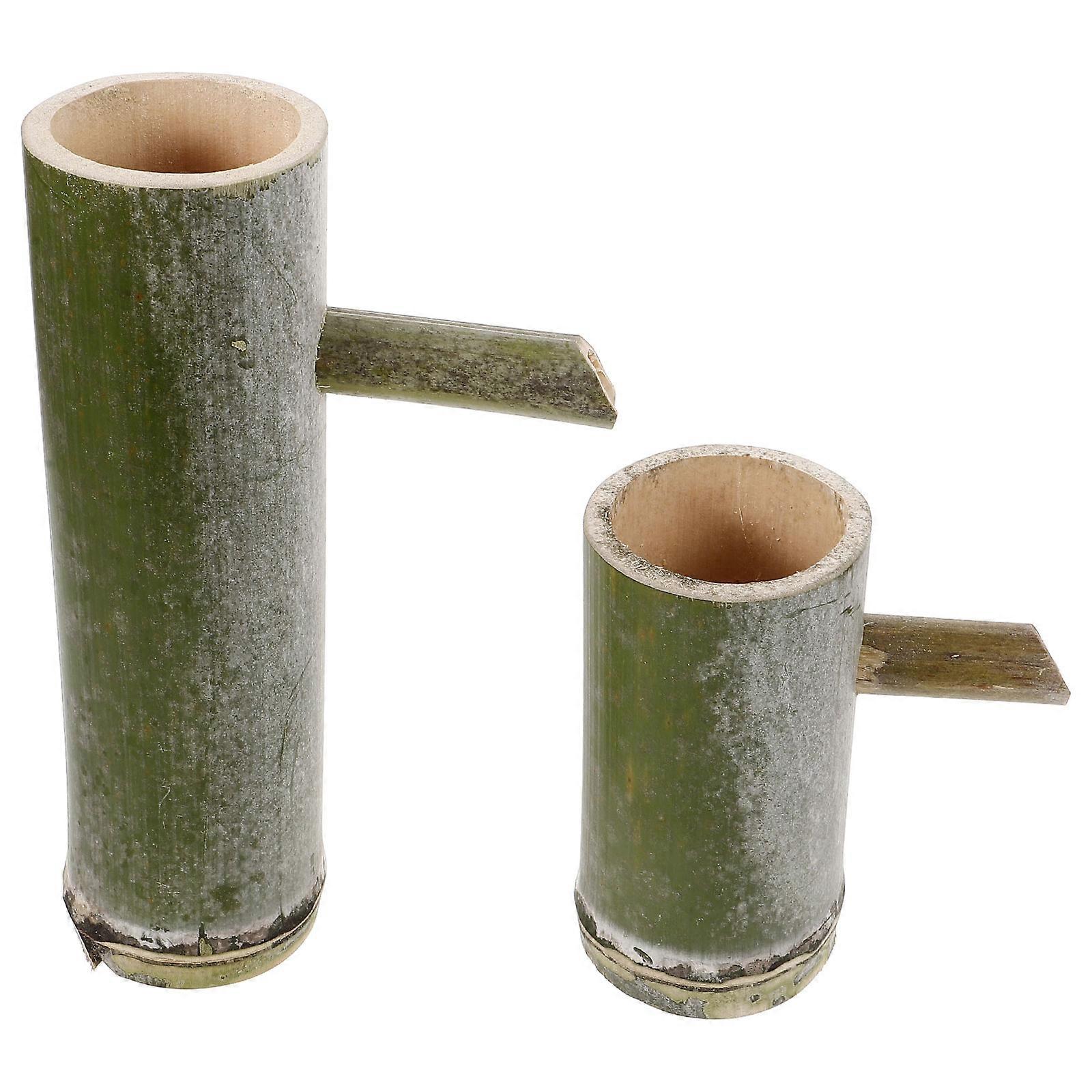 Bamboo Water Fountain for Garden and Aquarium Decoration with Recycling Function Assorted Color
