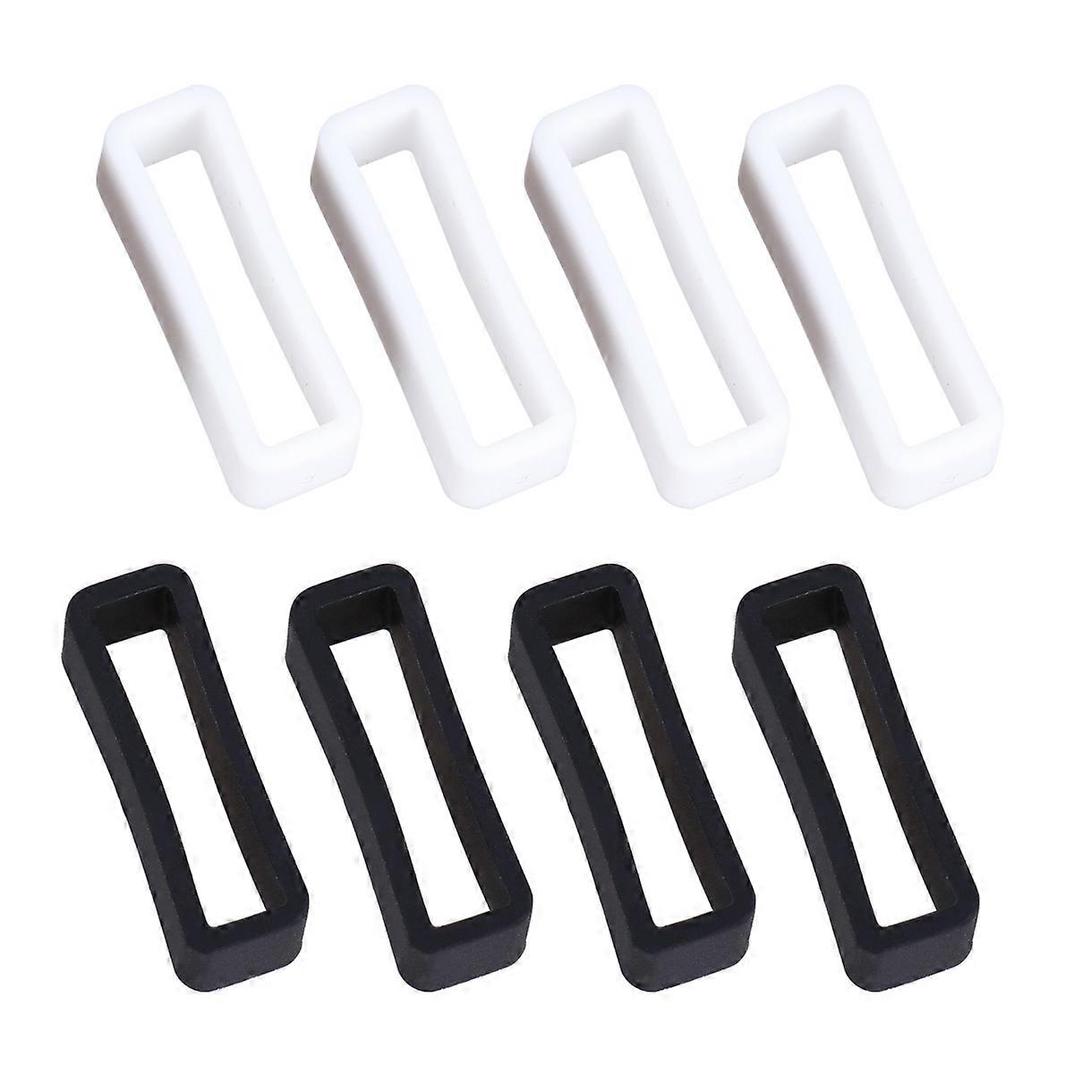 Assorted Color Silicone Watch Band Clasp Ring For 24Mm Straps General Style Designed For Easy Installation 8Pcs