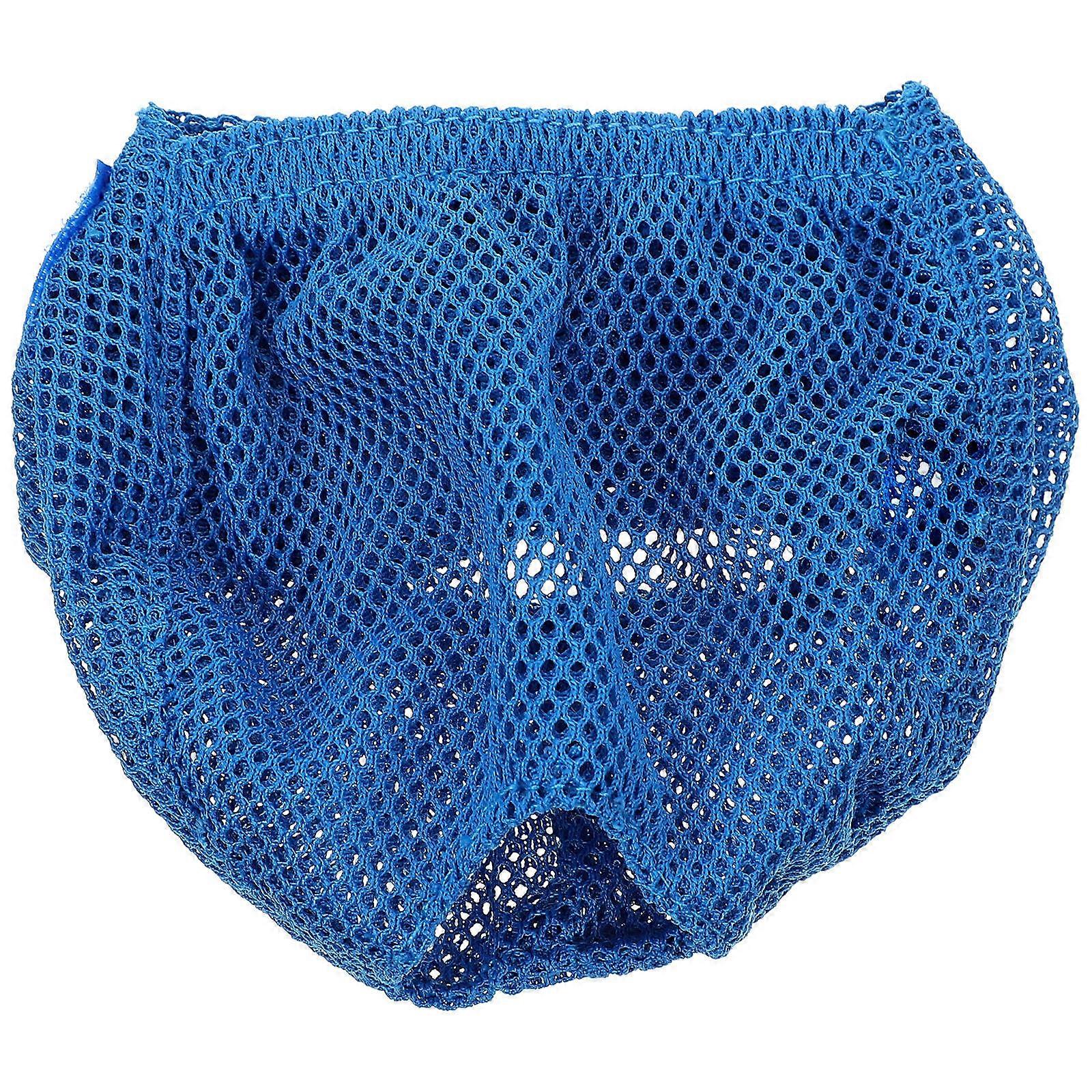 Portable Grooming Muzzle Multi-Function Mesh Muzzle For Bathing Cats 14X13X1CM Blue Feeding Aid 1Set