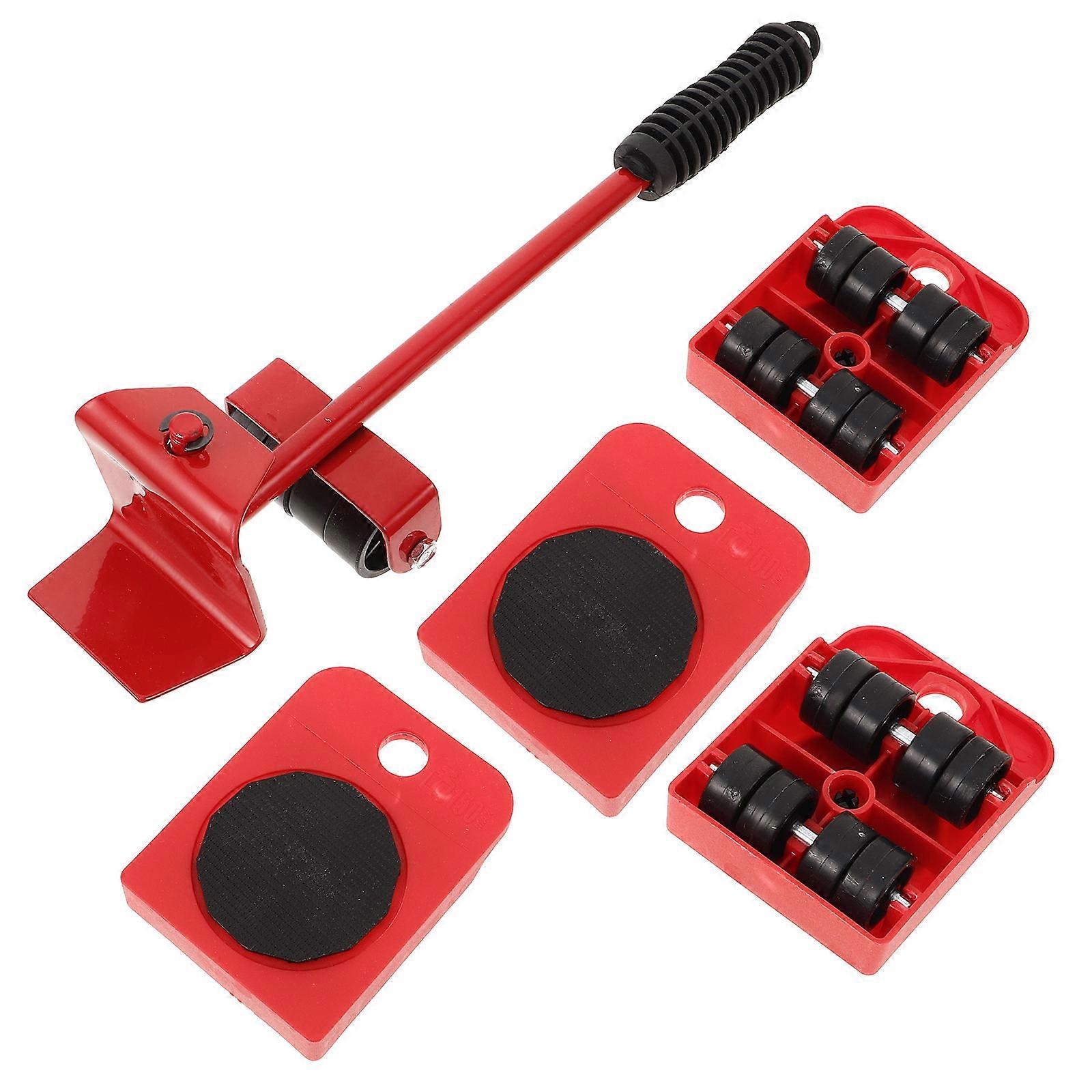 Effortless Furniture Transport Wheel Kit For Homeowners In Bright Red Color Ideal For Relocation With Features 1 Set