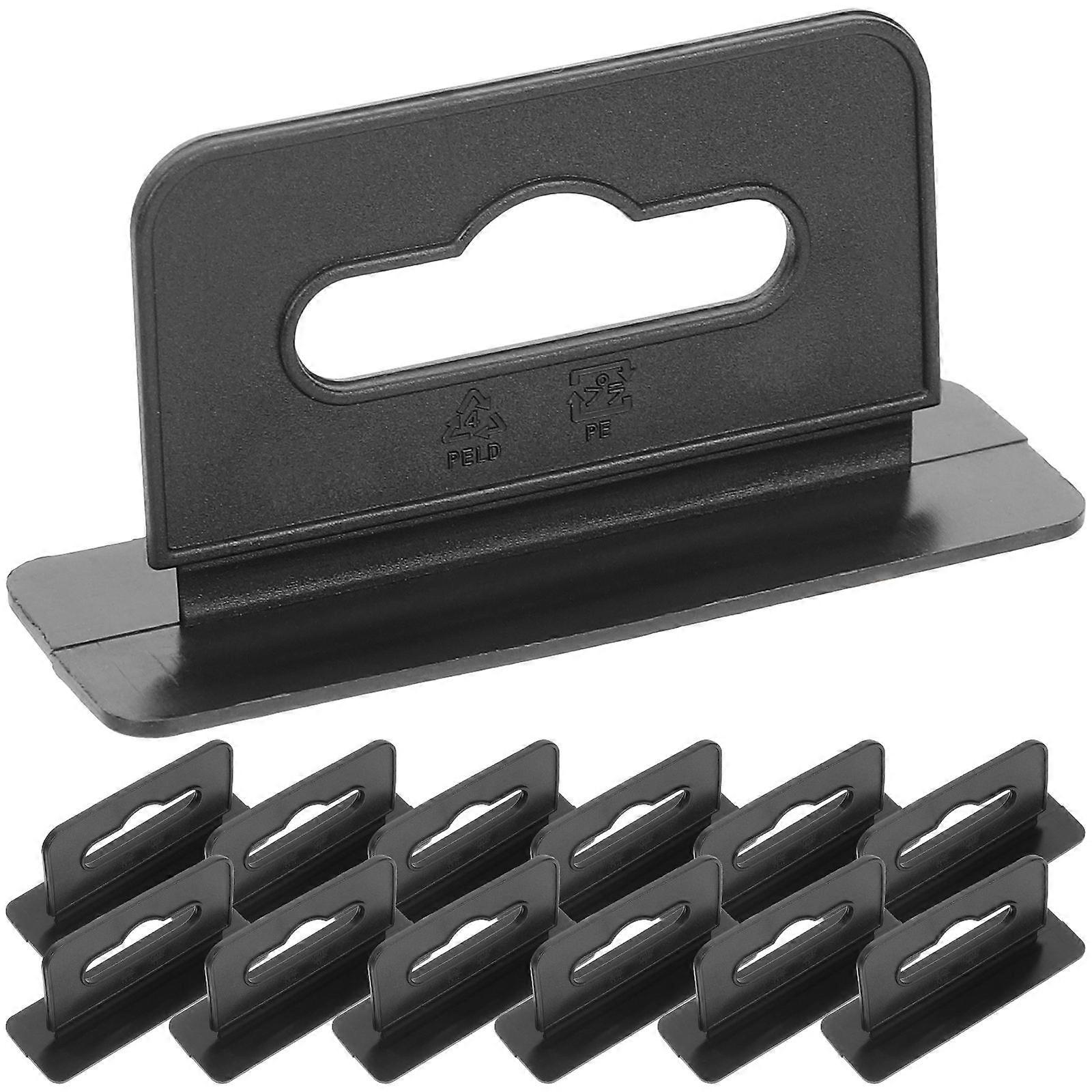 Black PVC Self-adhesive Display Hooks for Storage Use 200 Pieces Multipurpose Kitchen Bedroom