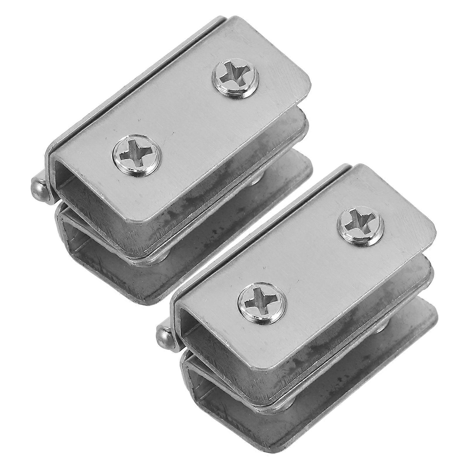 Stainless Steel Glass Door Hinges – Adjustable Thickness, Easy Installation for Cabinets and Wine Cabinets – Modern Design
