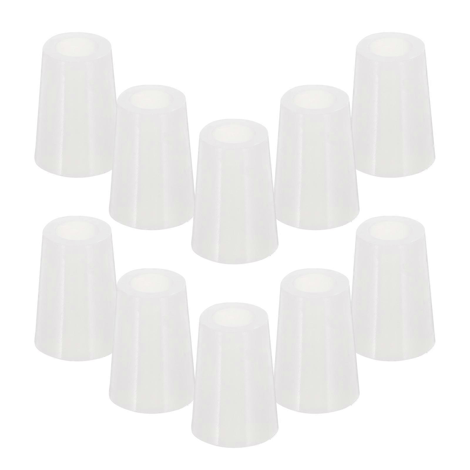Lab Tube Plugs 10Set For Test Tubes Round White Silicone Stoppers With Corrosion Resistance Feature