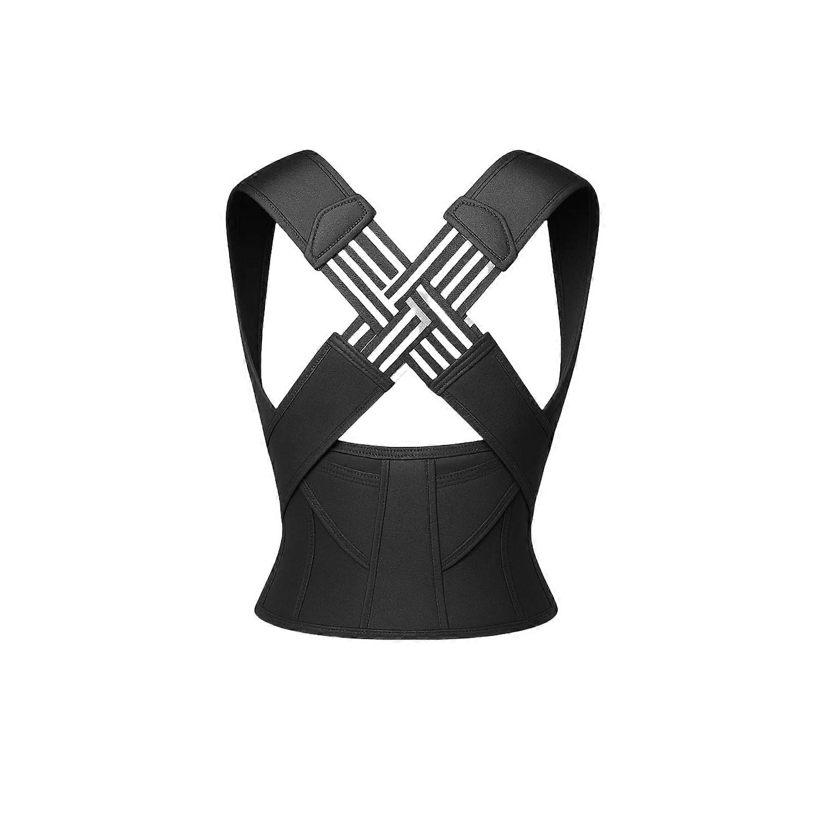 Haltry AlignFlex  Posture Trainer, Back Corrector, Supports Clavicle, Black, L