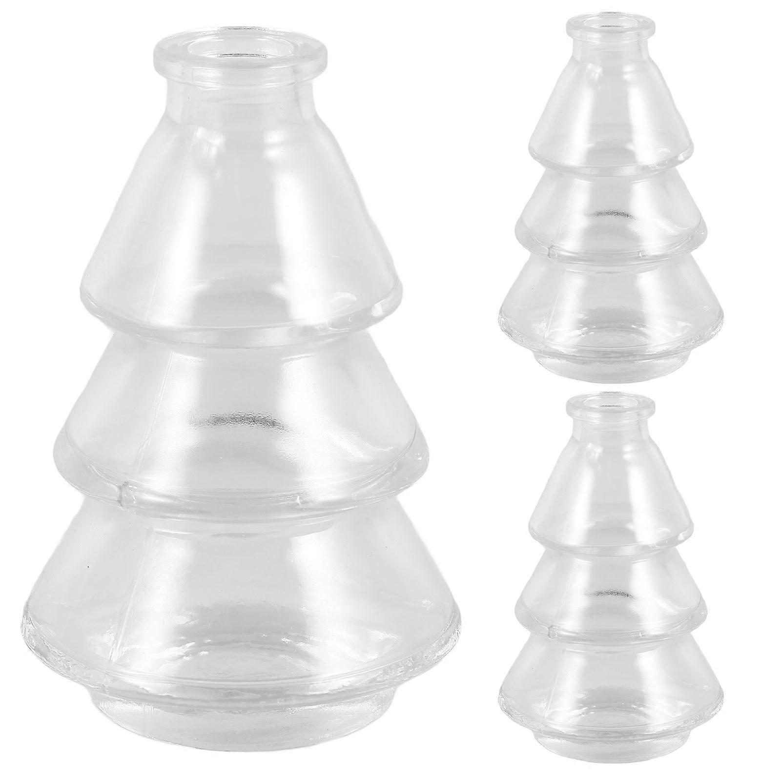 3pcs Glass Hydroponic Vases Living Room Vases Bedroom Vases Office Vases Transparent Small Vase Hydroponic Glass Vase Ornament