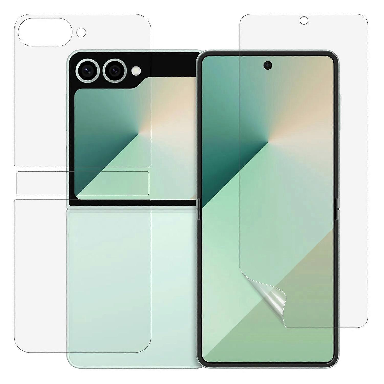 For Samsung Galaxy Z Flip7 FE 5G Hydrogel Screen Protector Set,Outside+Inside+Back+Side Soft TPU