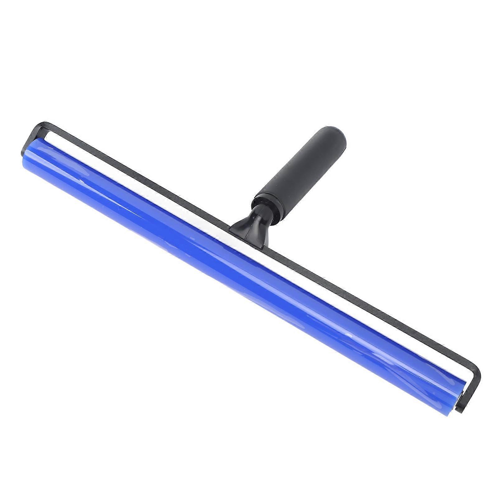 Blue Silicone Cleaning Roller, Viscosity, 17° Hardness, Aluminum Frame (18 Inch)