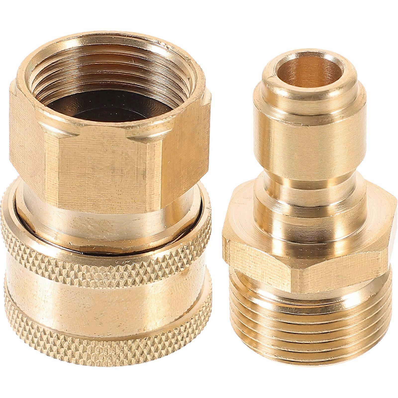 1 Pair Hose Connector 3/8 Inch Quick Release Hose Attachment Water Hose Fitting Hose Adapter
