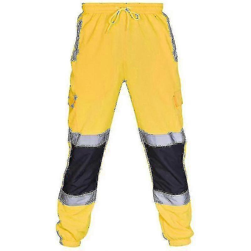 Reflektierende Sicherheitshose für Erwachsene - Elastische Taille Hi Vis Arbeitskleidung für Männer und Frauen