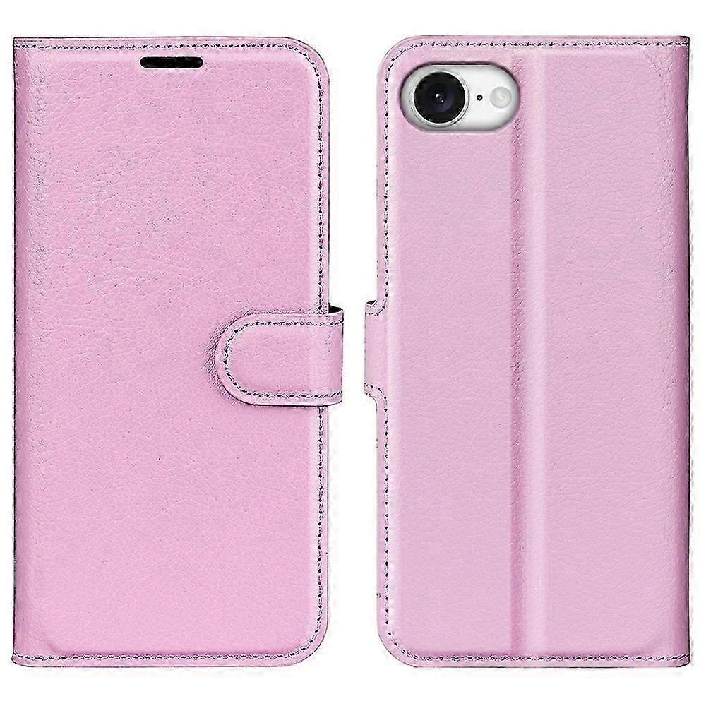 Pour iPhone 16e Coque Litchi Texture Étui de téléphone en cuir antichoc