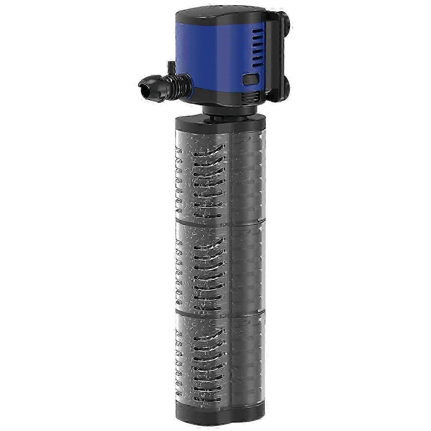 Quiet Internal Aquarium Filter with Air Pump for Clean Water & Wave Making, 14W 1000L/H for Fish Tanks