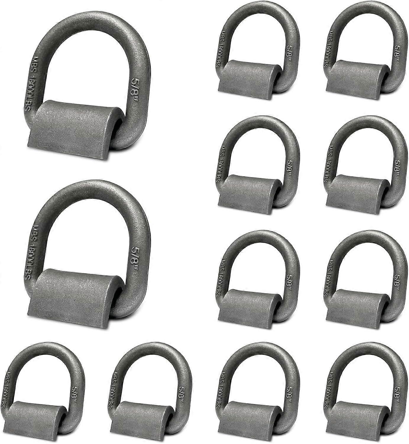 Heavy Duty Weld-On Forged D Ring, 5/8" D-Ring Trailer Tie Down Anchor for