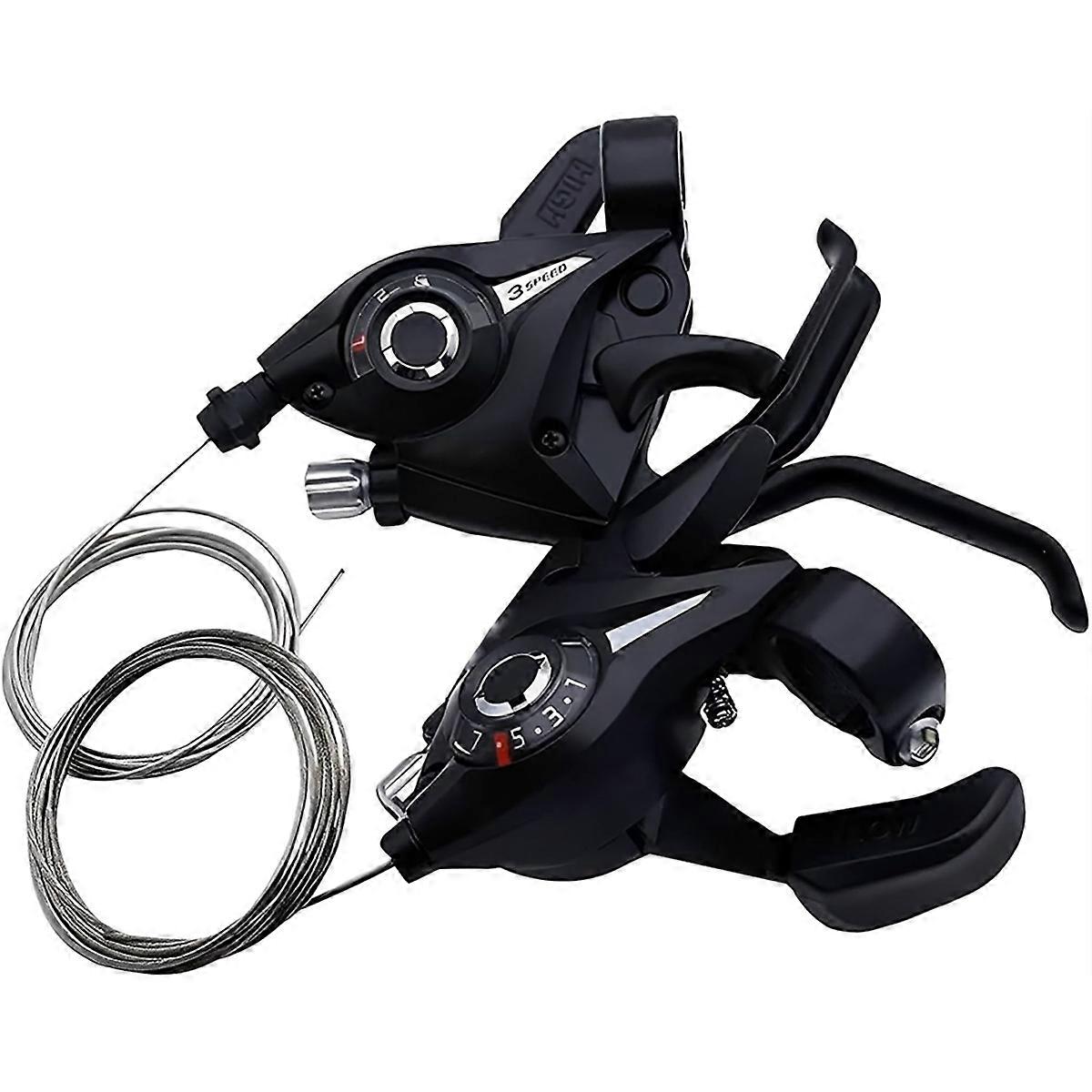 21-Speed Bike Derailleur and Shifter Set,Bicycle 3x7 Shift Levers with Brake, Cycling Disc Handle, I