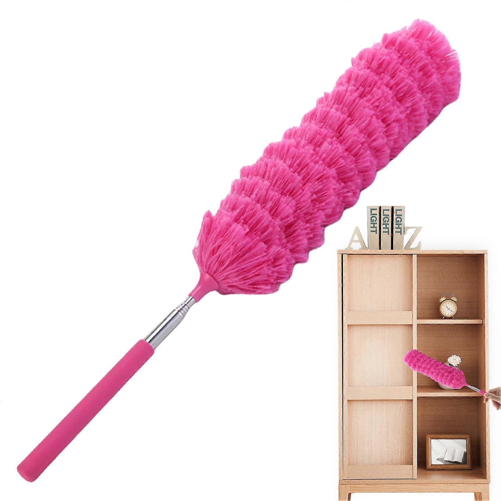 Telescopic Cobweb Duster With Ergonomic Handle, Roofing Brush, Extendable, Reusable Fiber Bristles