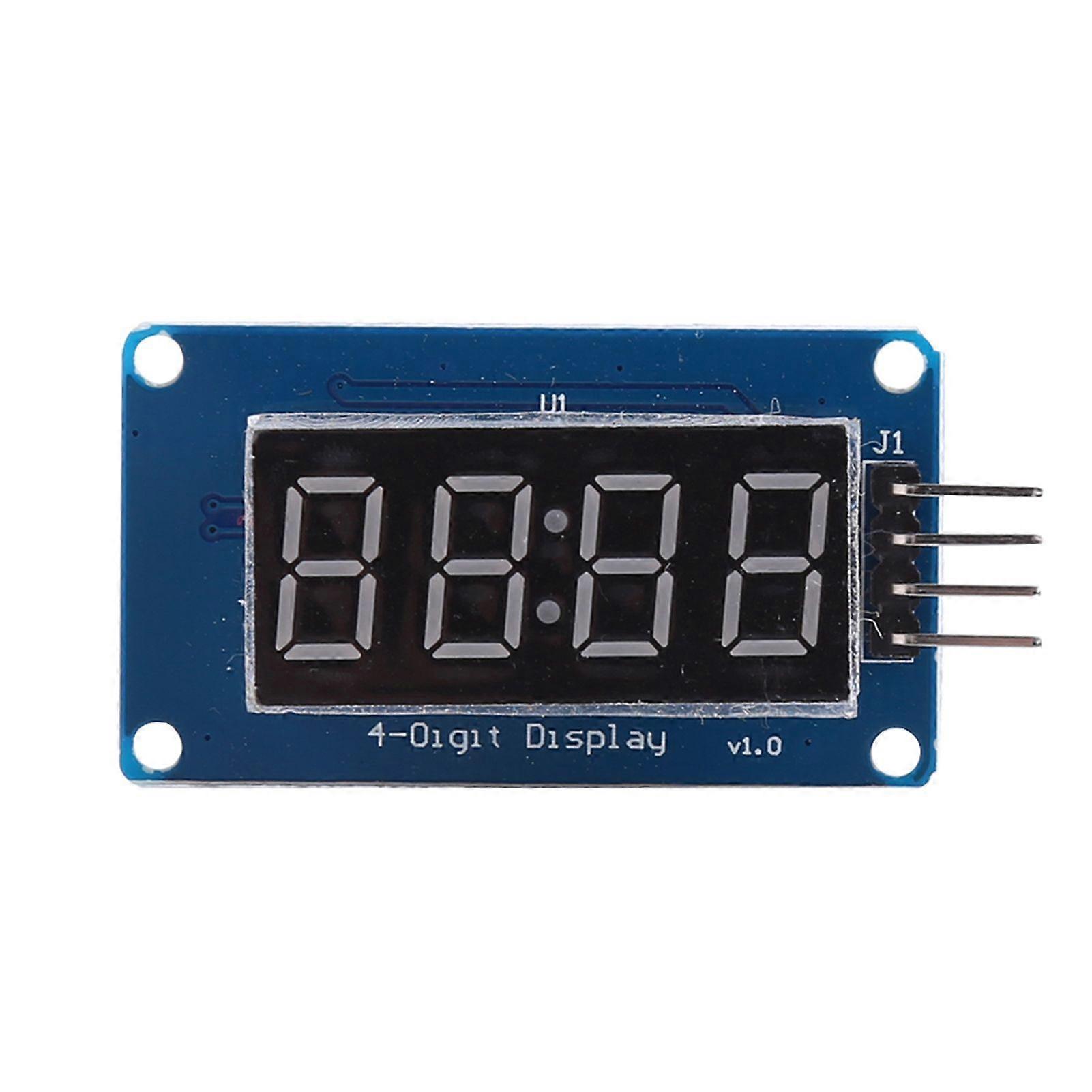 Red Light LED Digital Display 4-Digit 7-segments Module Adjustable Brightness