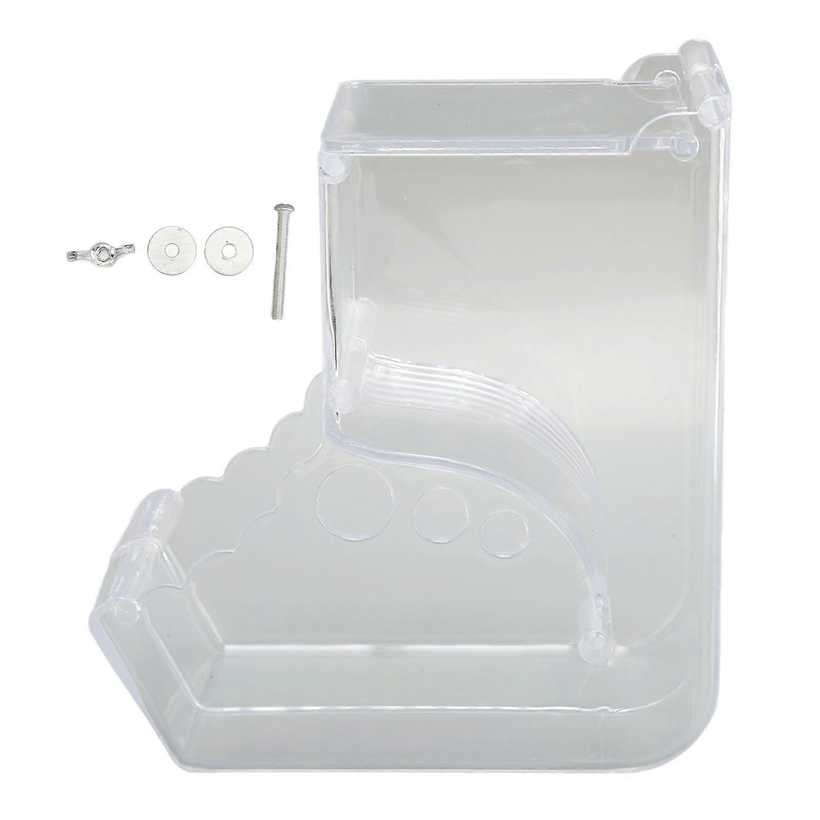 Hamster Food Feeder Automatic Transparent Large Capacity Acrylic Small Animal Food Dispenser for Guinea Pig Bird Rabbit