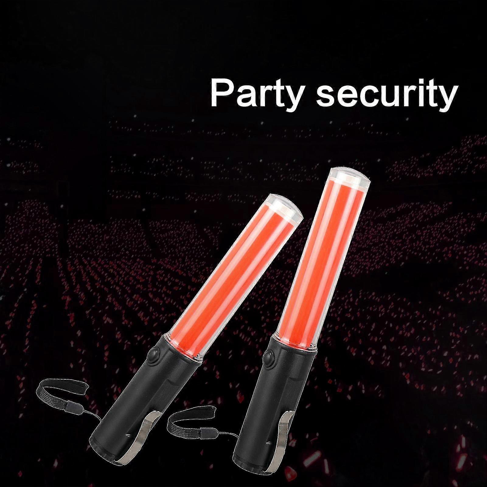 26cm LED Warning Baton with Fluorescent Safety Design for Emergency Control Red Signal Stick