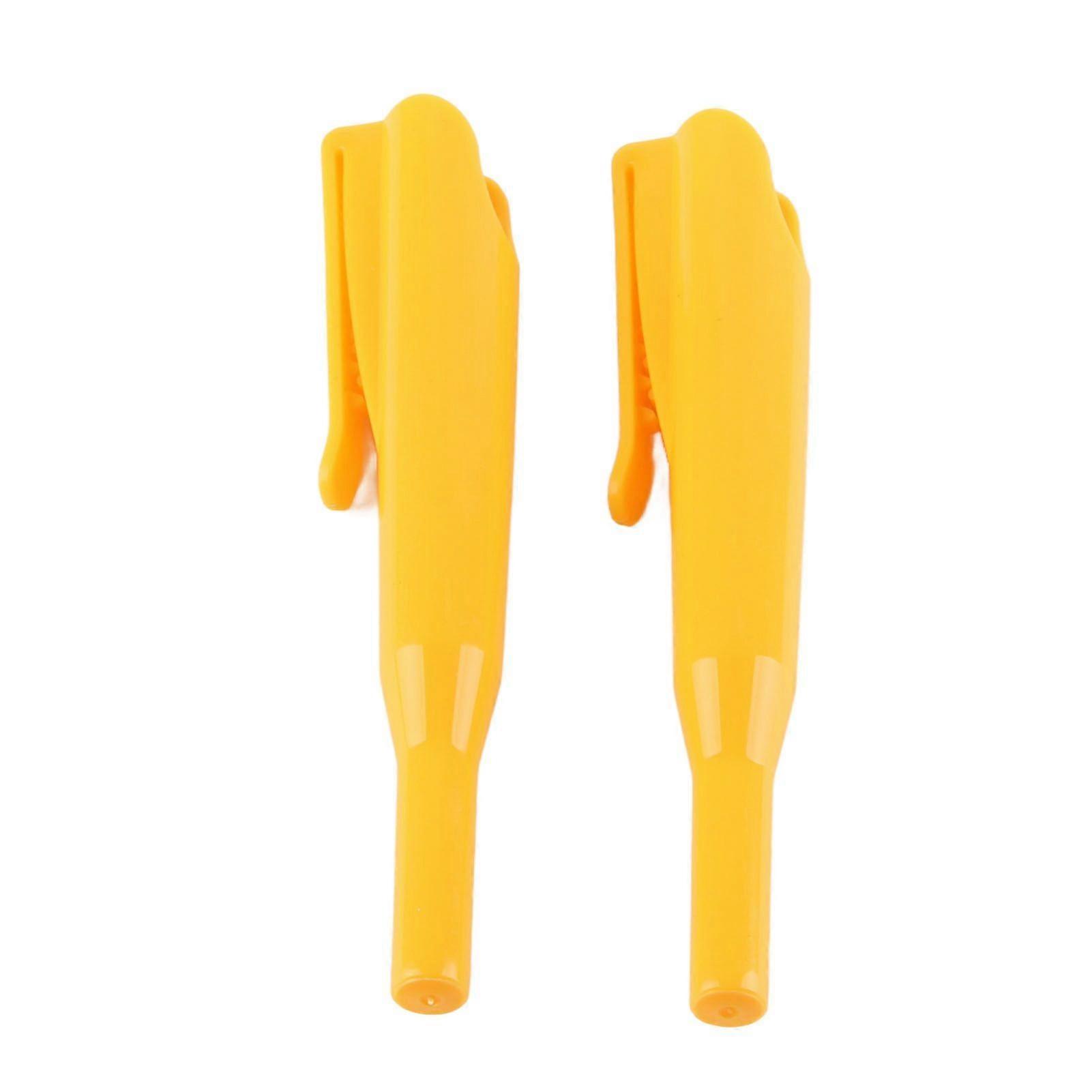 2Pcs Carpenter Pencil Cover Long Nose Deep Hole Woodworking Marker Covers with Clip Yellow