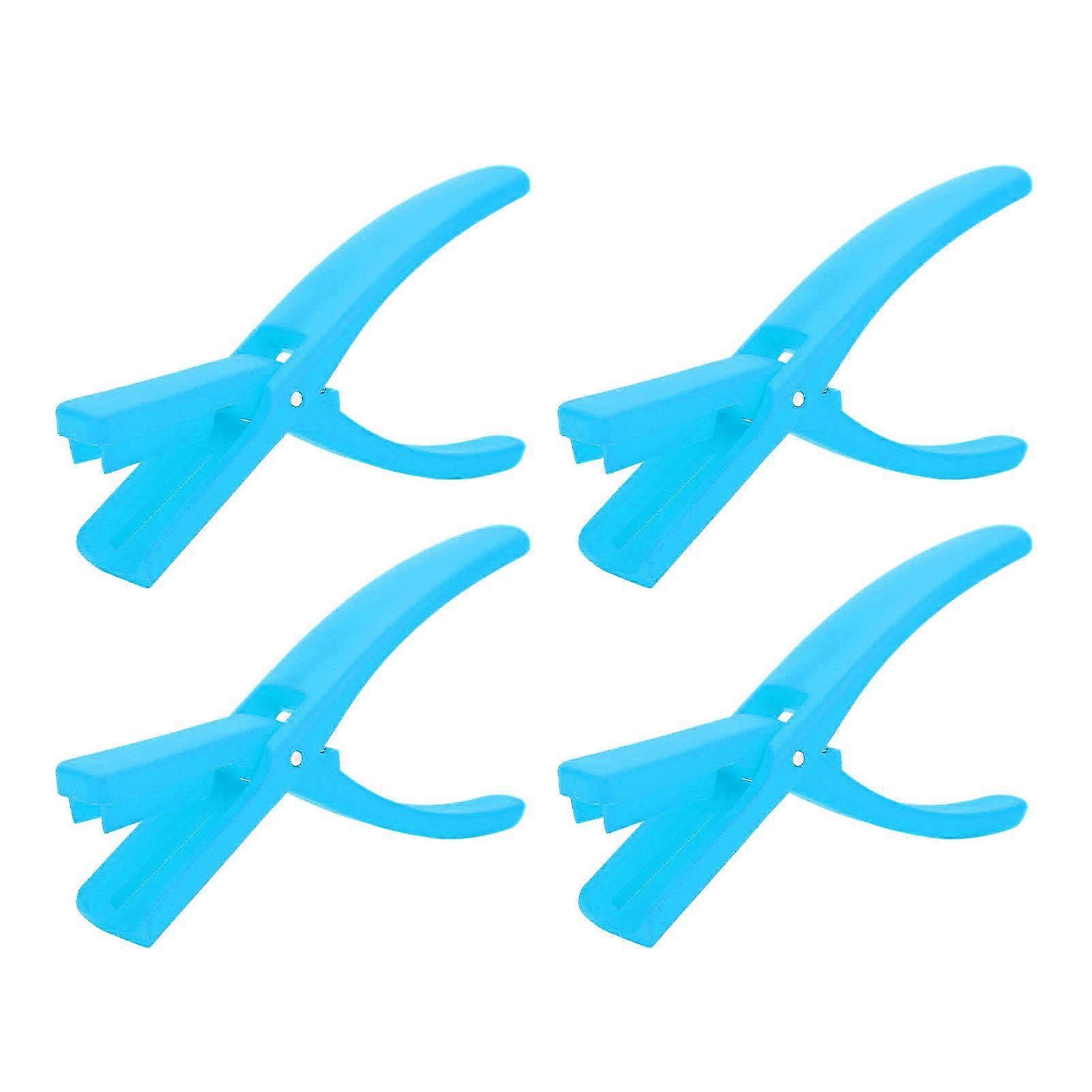4Pcs Crawfish Peeler Tool Effort Saving Manual Shrimp Shucker Crawfish Sheller Seafood Tool for Household Restaurant Blue