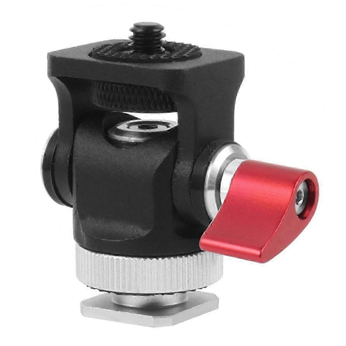 Mini Monitor Mount Tripod Head Cold Shoe Adapter Alloy 1/4 Inch Screw