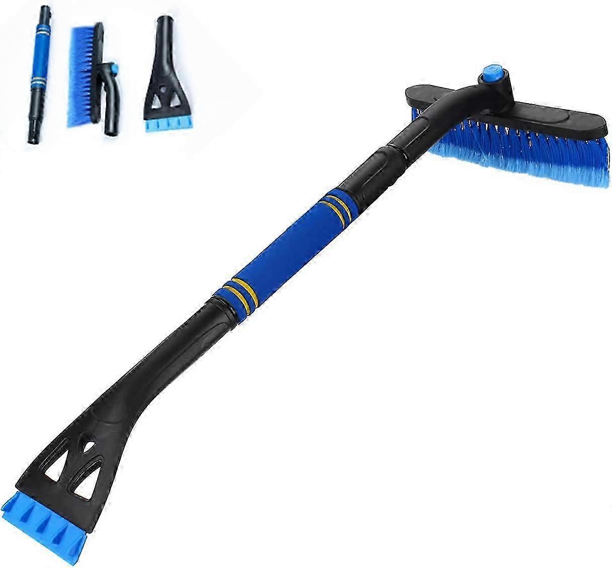 Extendable Ice Scraper Snow Brush for Car Windshield Detachable with Ergonomic Foam Grip