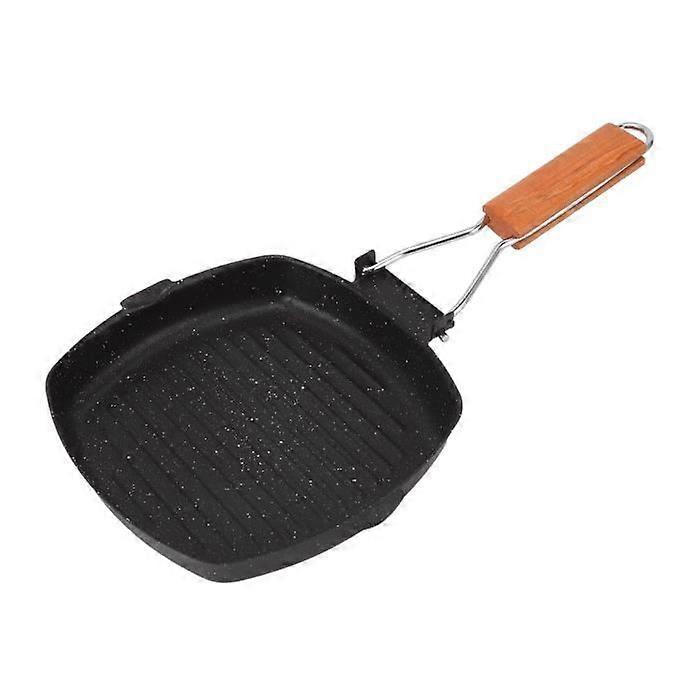 Grill pan - Duokon - Non-stick - Folding beech handle - Suitable for all hobs - Energy saving