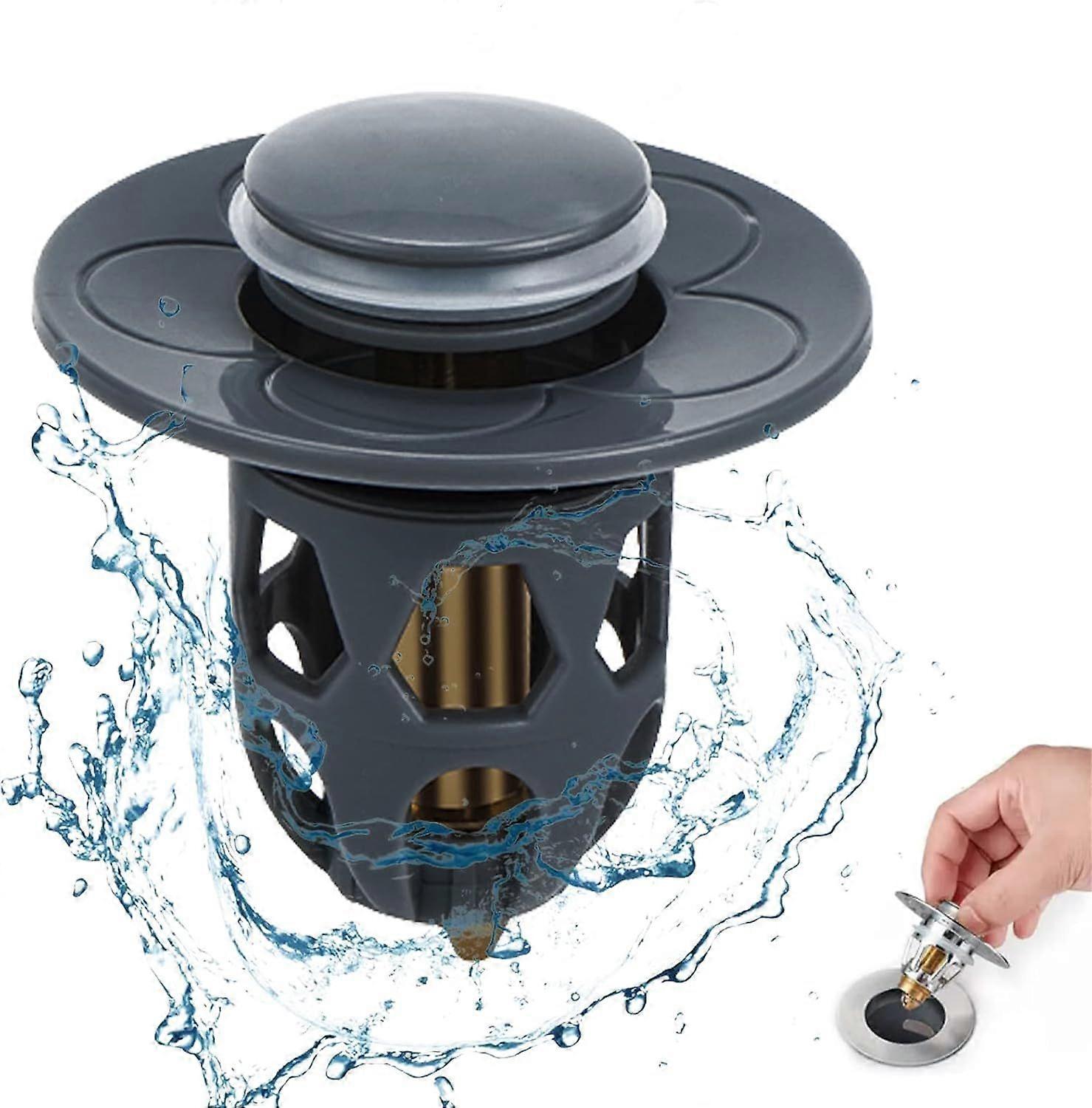 Pop Up drain plug sink universal.2 pieces sink plug with anti