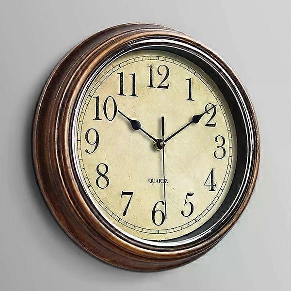 Wall-mounted clock, vintage style, large and easy-to-read numbers