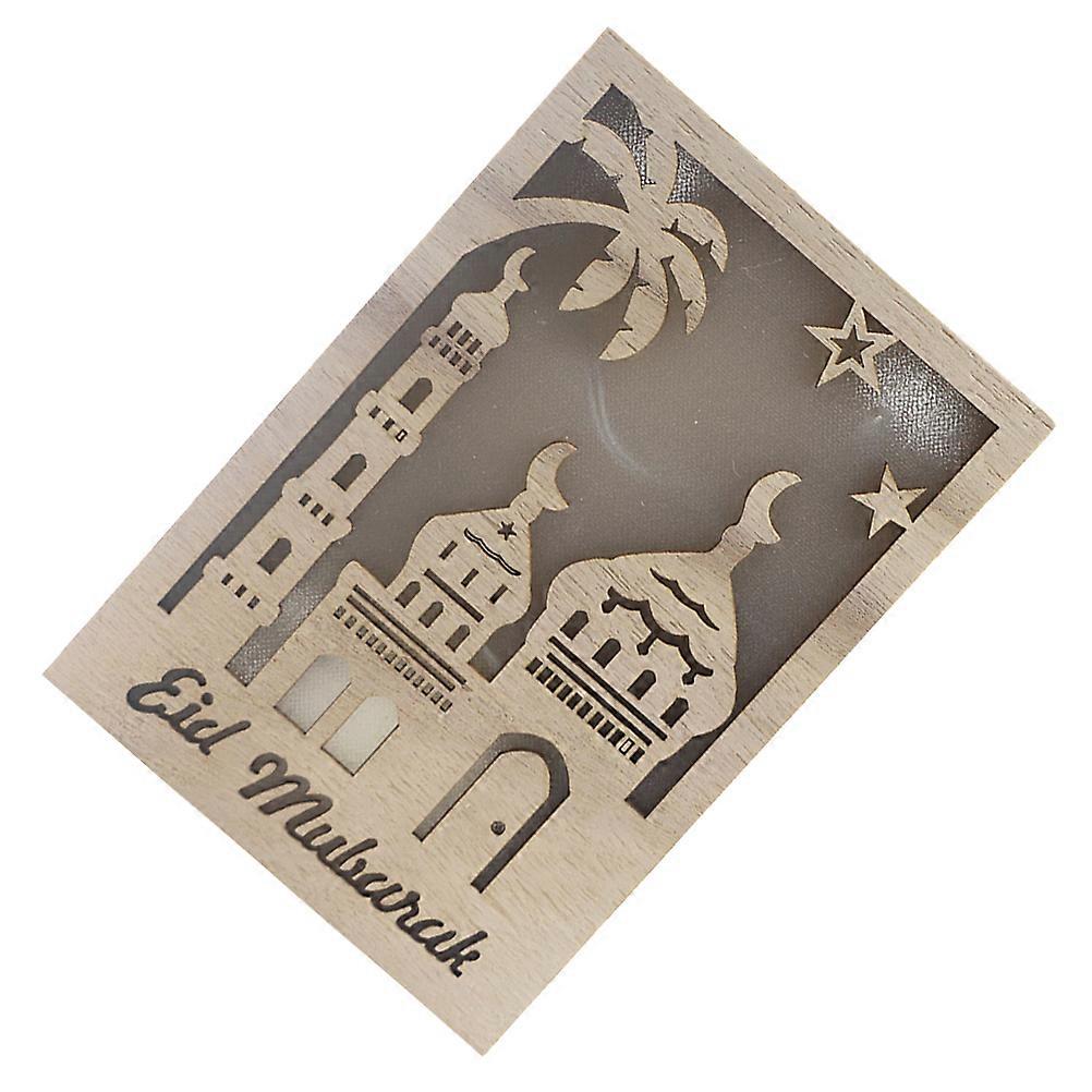 Decorative Lighting 1PC Eid Lamp Pendant For Bedroom Study Elegant Light Brown Wooden Design Creating Unique Atmosphere