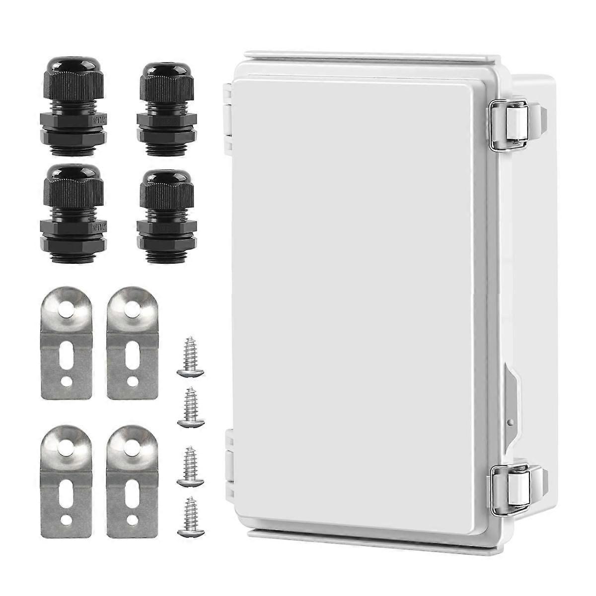 Waterproof Outdoor Project ABS Junction Box IP67 Weatherproof Dustproof Enclosure with Hinged Cover