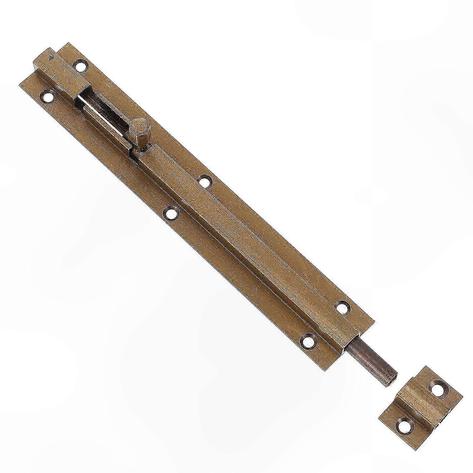 Copper Sliding Door Lock with Protective Design for Property Management, 17x3x1.5cm, Single Pack