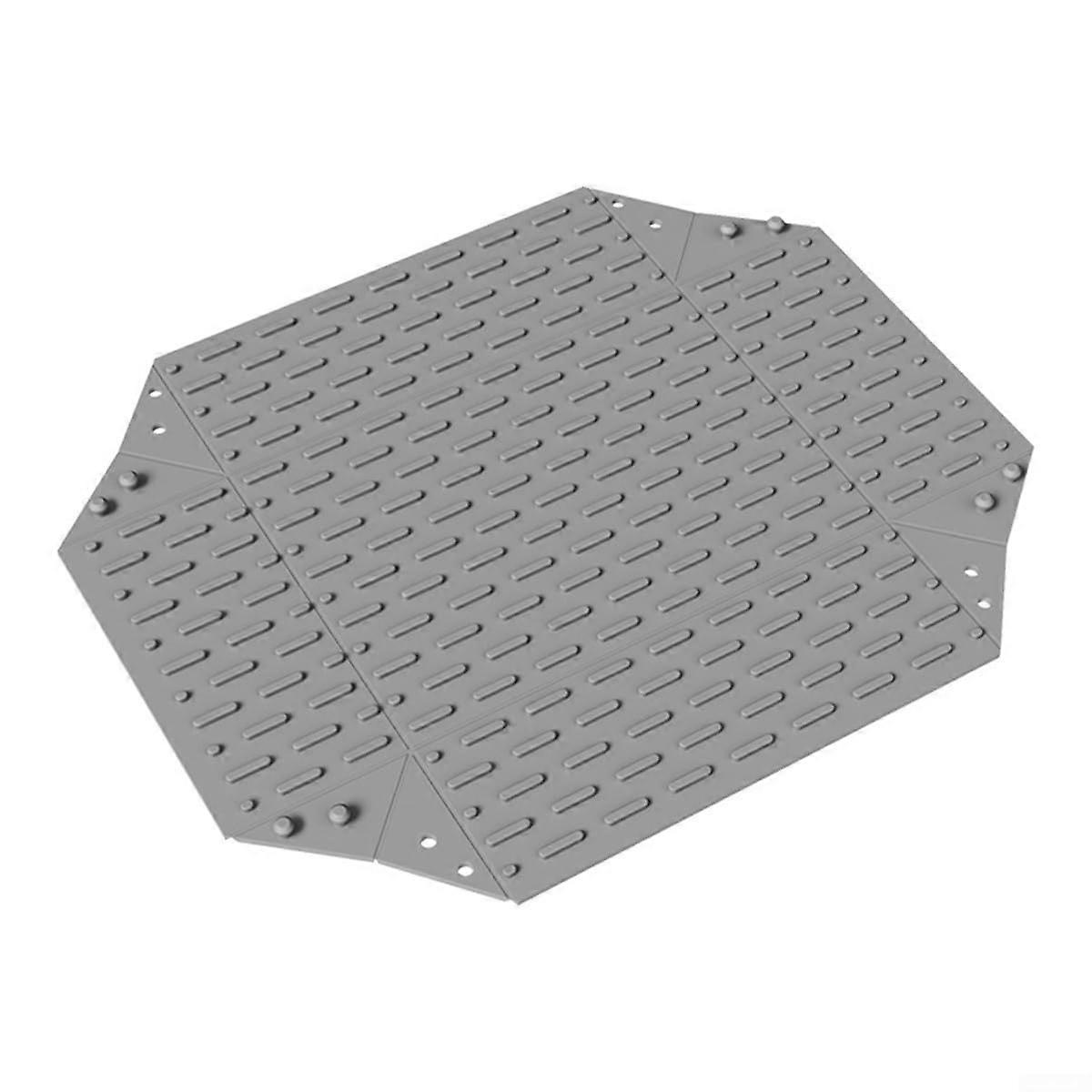 Space Saving Silicone Dish Drying Mat for Kitchen Use, Grey Color, Non-Slip, Quick-Dry, 18x24 Inches