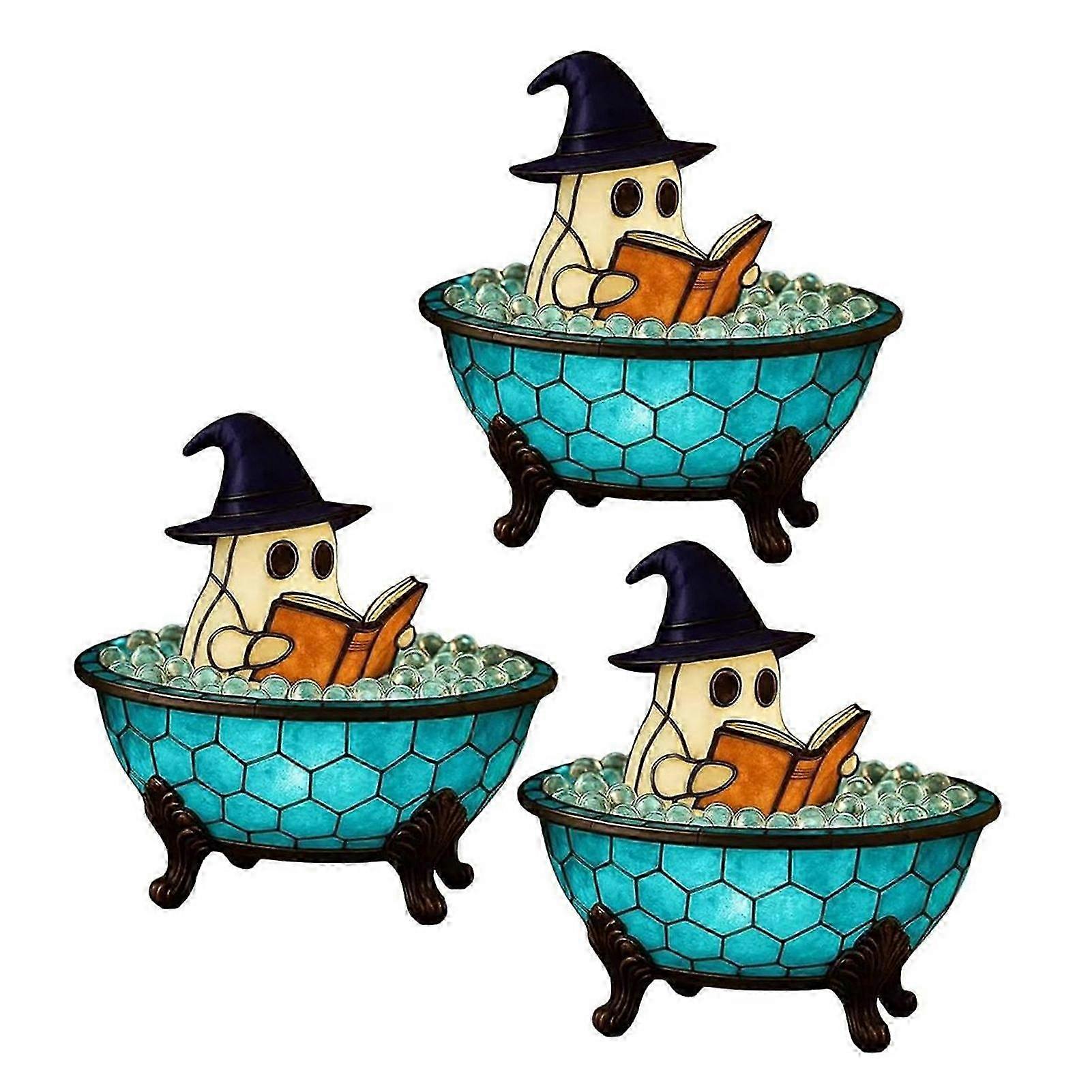 Ghost Bubble Bath Night Light for Halloween Bedroom Decor with 3D Effect