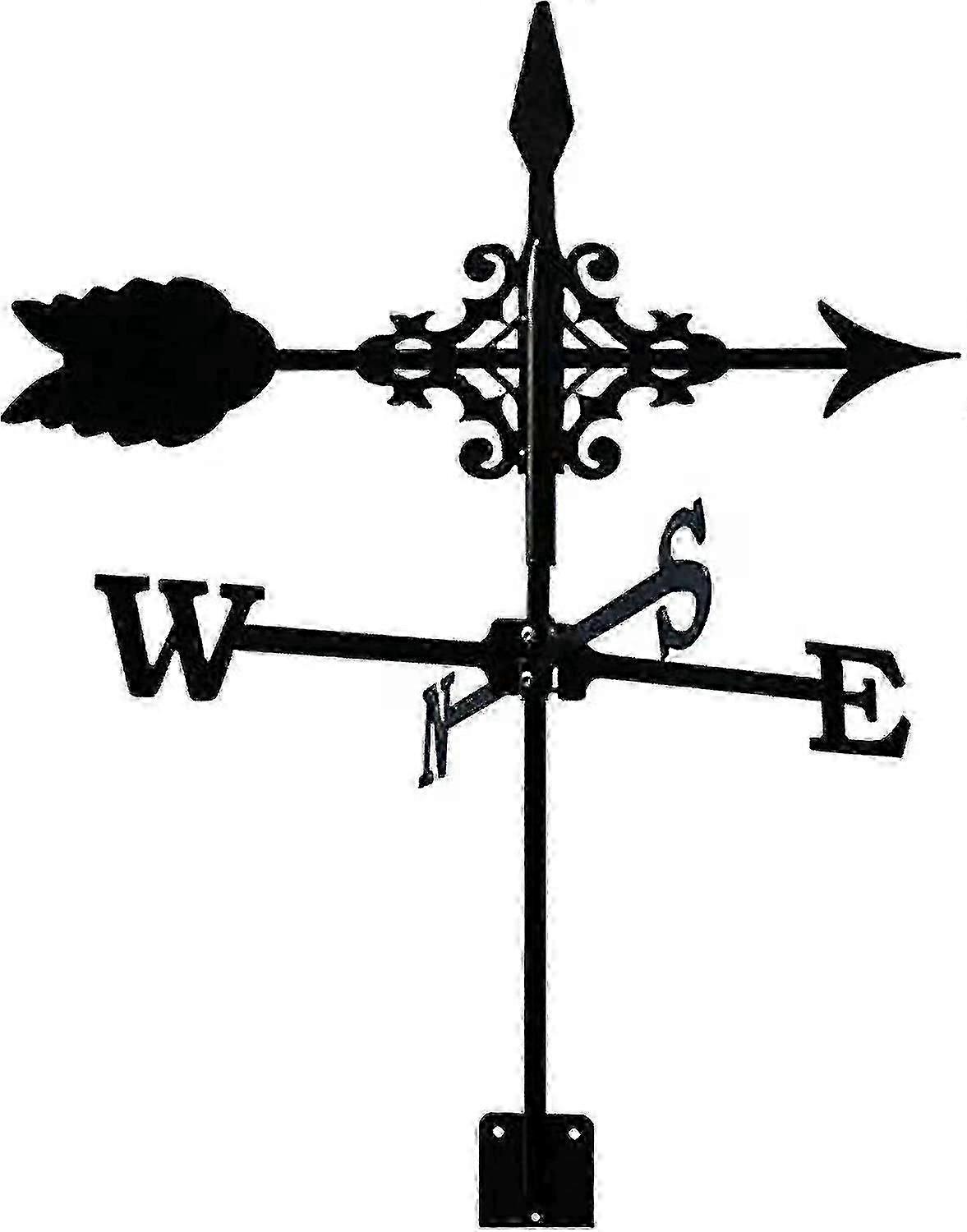 Metal Weathervane with Arrow for Garden, H-Stake Wind Vane - 35x50cm Professional Wind Direction Indicator & Measuring Tool