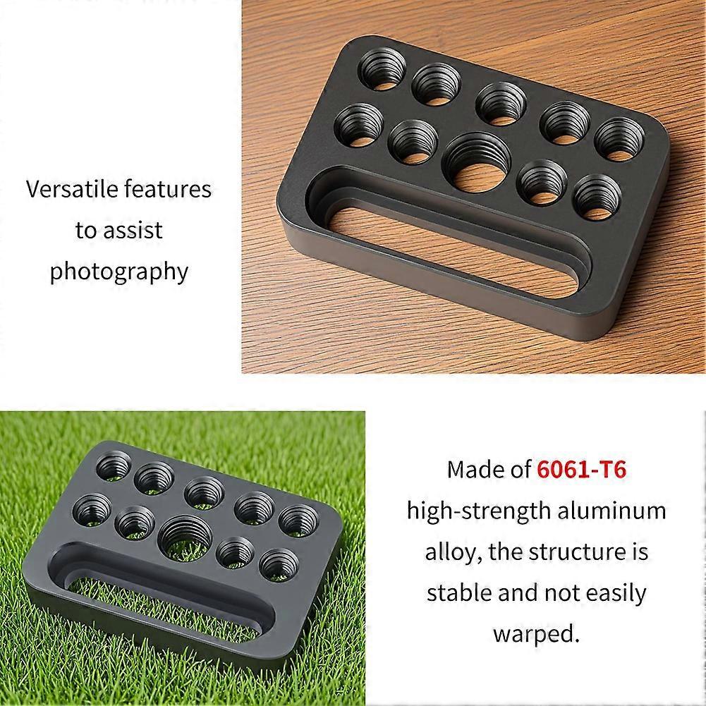 2PCS Multi-Functional Cheese Plate with 1/4" & 3/8" Threads,Porous Connection Quick Installation Board for Camera Cage