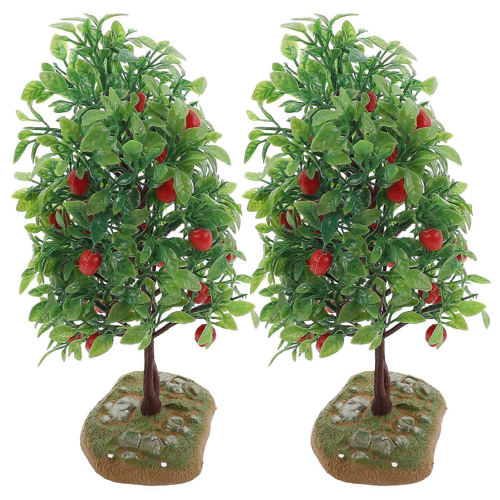 Plastic Tree Shaped Decor Fruit Tree Model for 8Pcs Collection