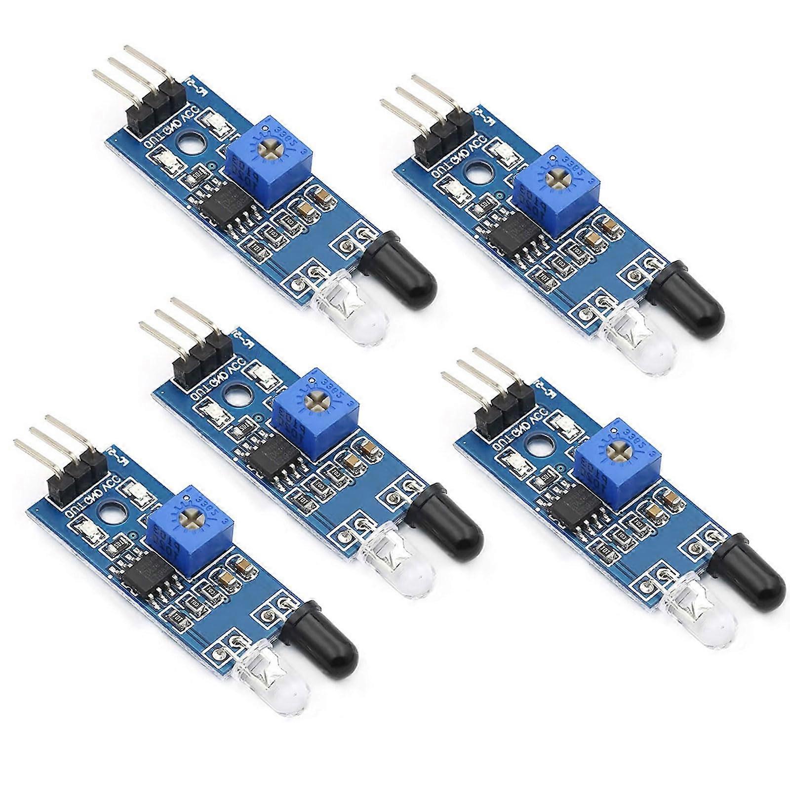 IR Infrared Obstacle Avoidance Module 5Piece Distance Detection Sensor Kit For Smart Car Robot 3.3V5V Compatible