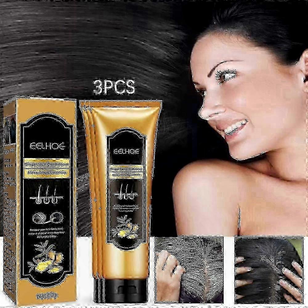 Moisturizing Repair Treatment for Damaged Black Hair with Ginger Essence Softening Formula Conditioner