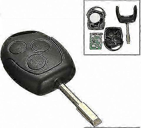 3-Button 433MHz Key Fob for Car Remote Entry System Compatible with Multiple Models