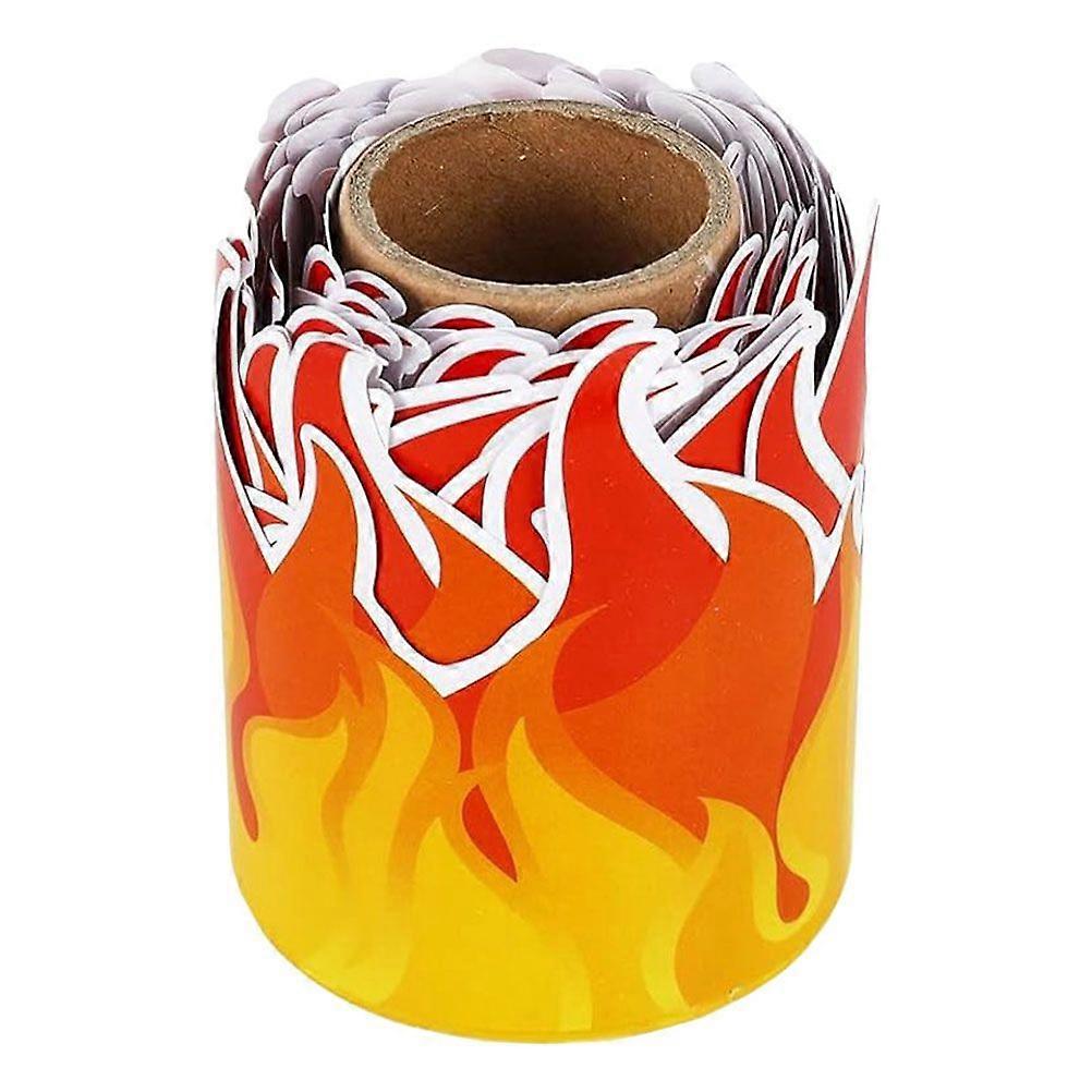 1 Roll of DIY Bulletin Board Border Flame Trim Border Decal Rolled Bulletin Board Trim Decal Fire Shaped Border Wall Decal Border