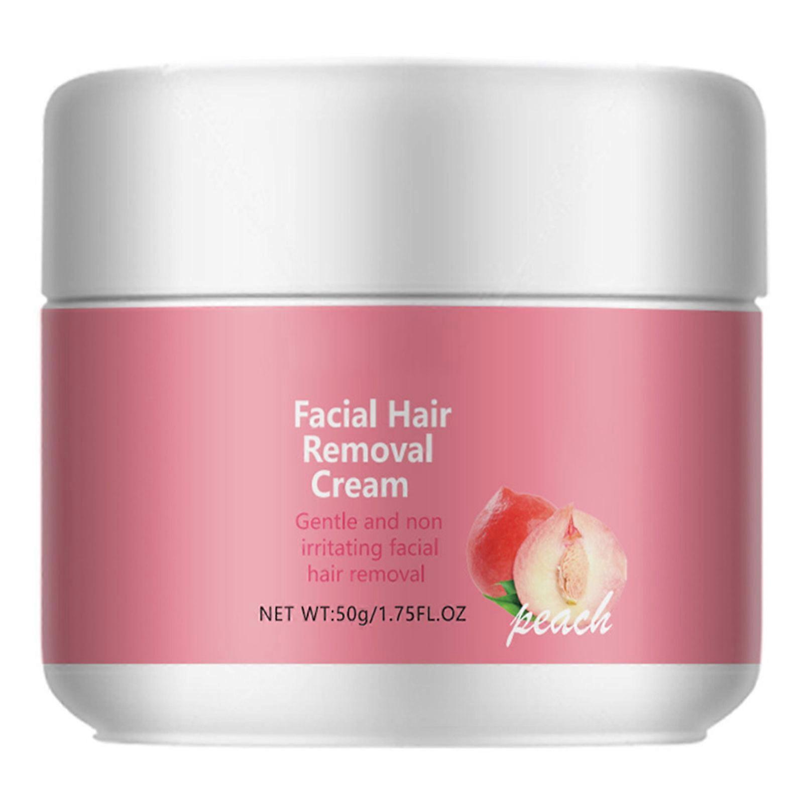 50g Gentle Peach Depilatory Cream for Sensitive Skin Fast Acting Facial Hair Remover for Women & Men, Smooth Skin for All Skin Types