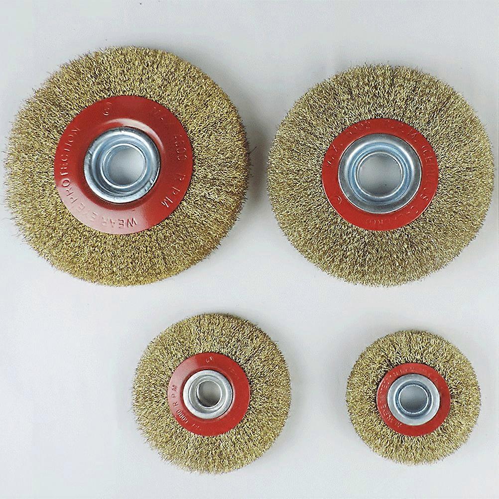 Cleaning Brush Steel Wire Brush for Rust Removal 5 Inch Golden