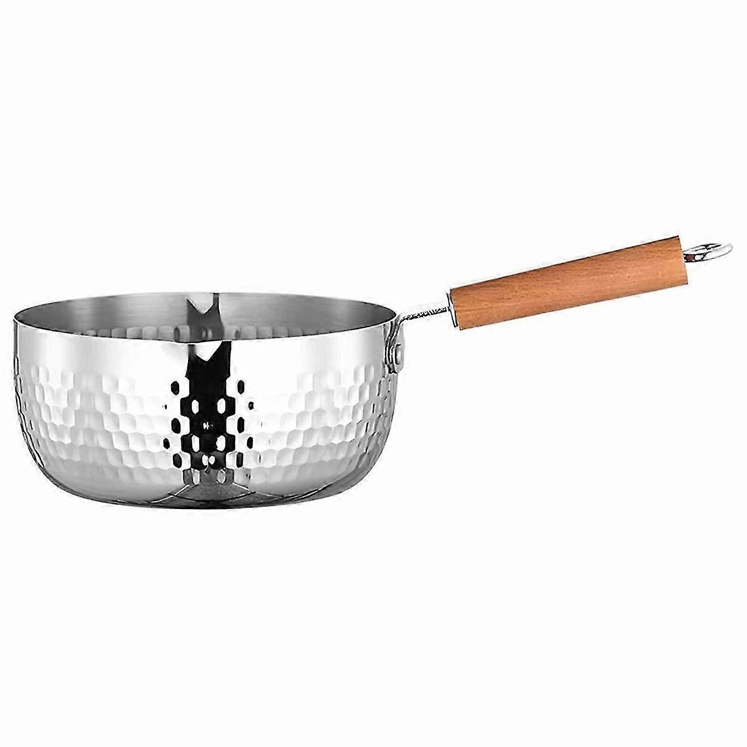 Stainless Steel Stew Pot , Multi-Purpose Stew Pot with Pouring Spout, Solid Wood Handle with Hook,Co